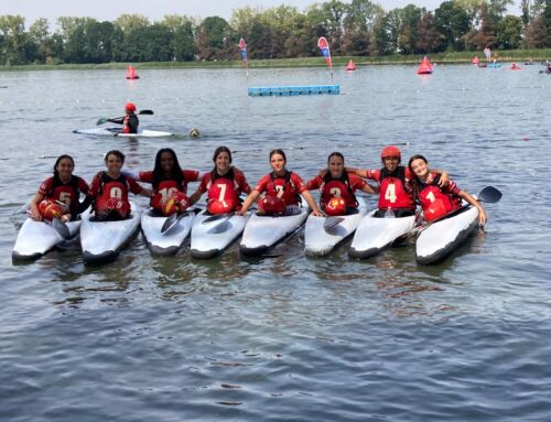 Terceras y cuartos en el Internacional de Kayak Polo en De Paddel, Bélgica